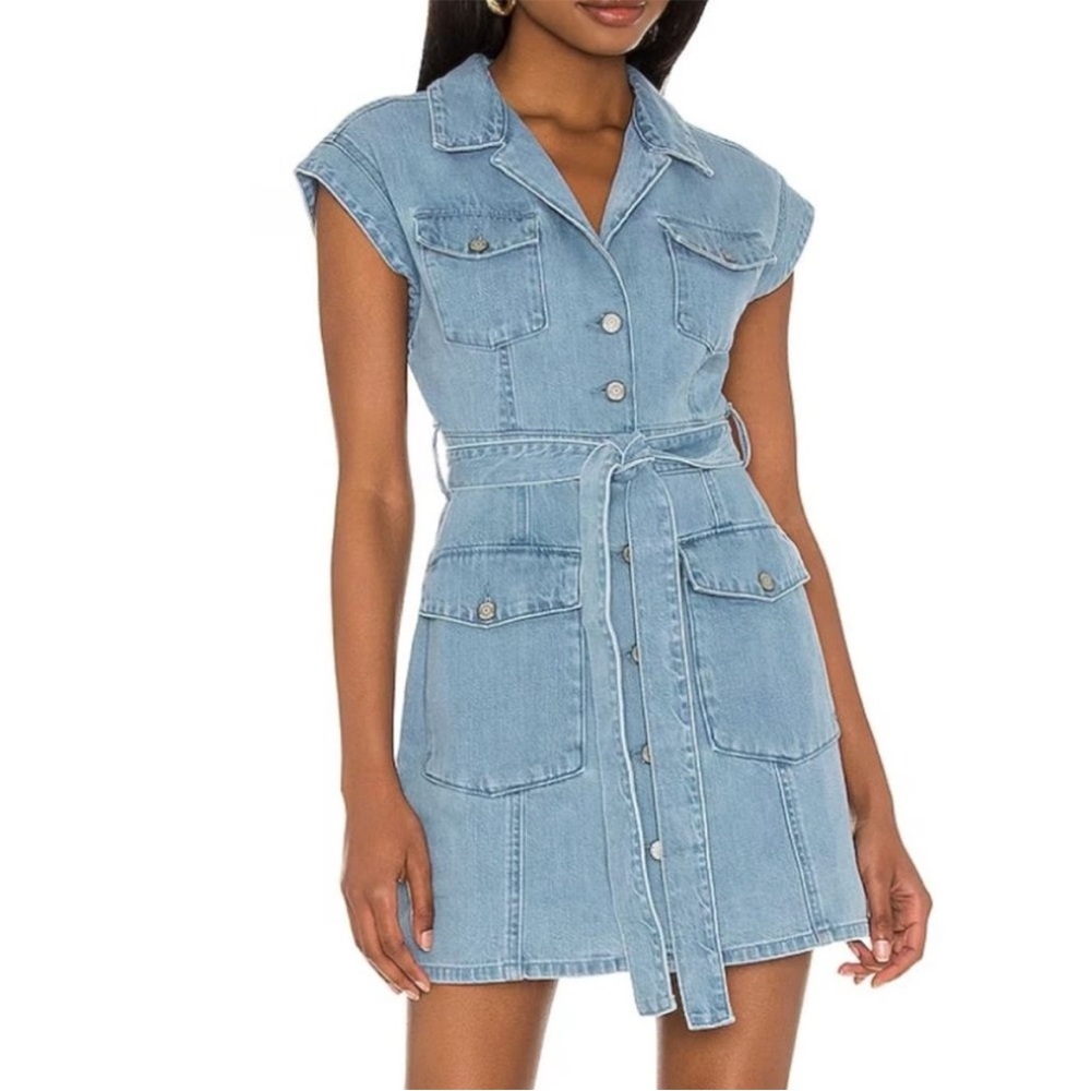 Boyish The Joe Safari Utility Denim Mini Dress